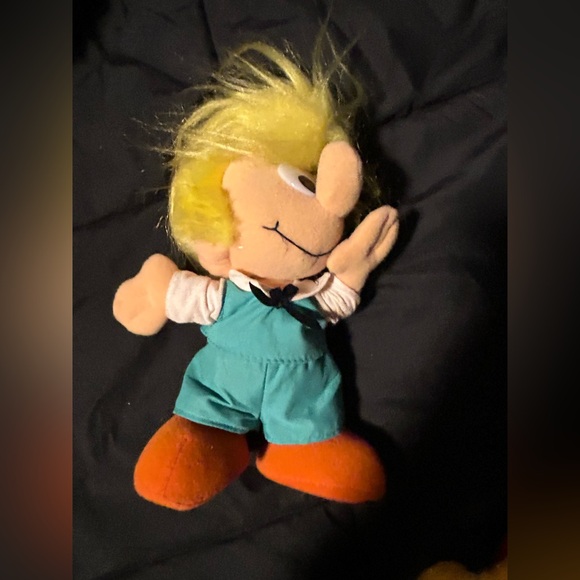 Vintage 1983 Smurfs Peewit Plush Stuffed Toy Doll Wallace Berrie Peyo Johan - Picture 1 of 8